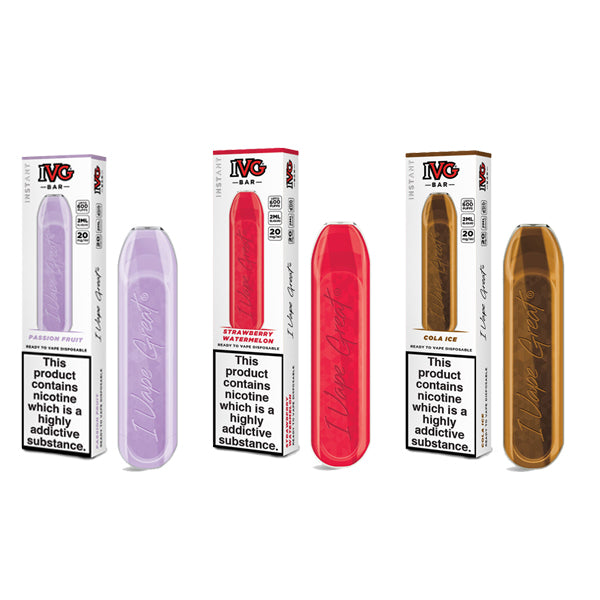 20mg I VG Bar 600 Puffs Disposable Vape