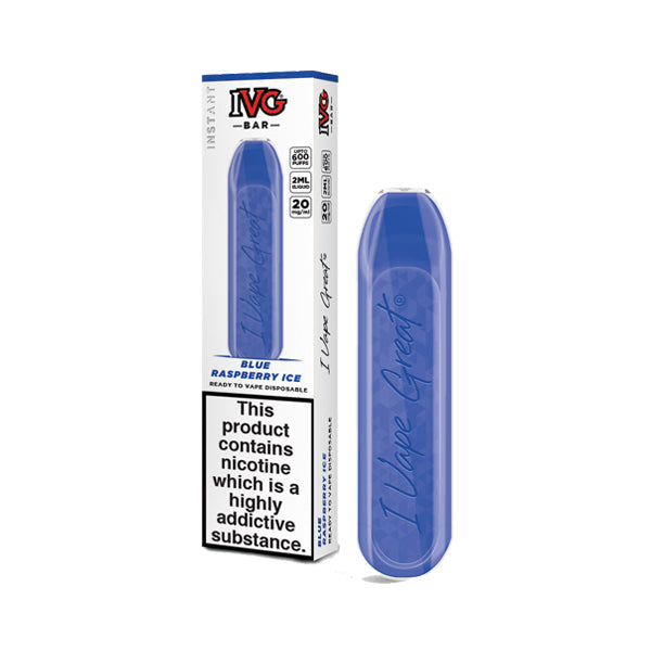 20mg I VG Bar 600 Puffs Disposable Vape