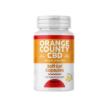 Orange County 3600mg Full Spectrum CBD Capsules - 60 Caps