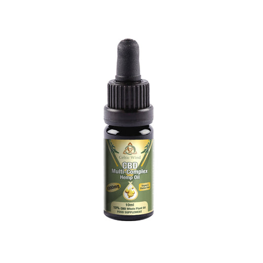 Celtic Wind Crops 1000mg CBD Multi-Complex Hemp Oil 10ml (Buy One Get One Free)